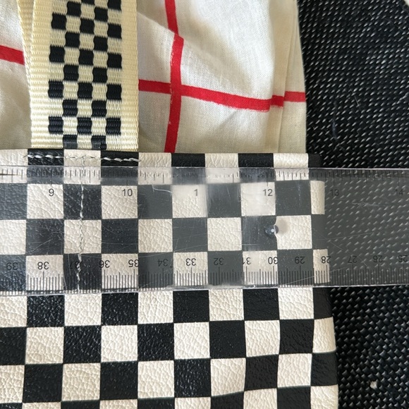 Clare V Black and White Shoulder Bag with Checkered Design - Picture 10 of 13